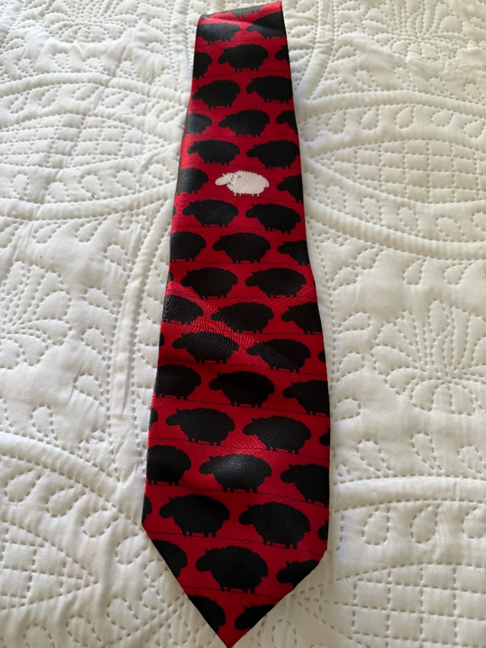 Roberto Cellini Black Sheep Red and Black Mens Tie
